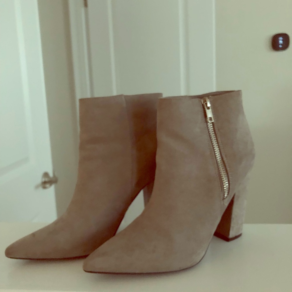 Medium grey suede boots size 7